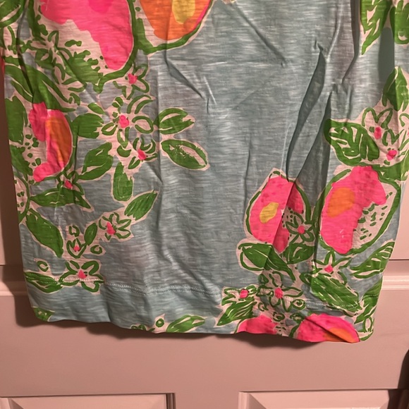 Lilly Pulitzer Marlowe dress- size Large- Pink Lemonade, Pool blue. - Picture 5 of 5
